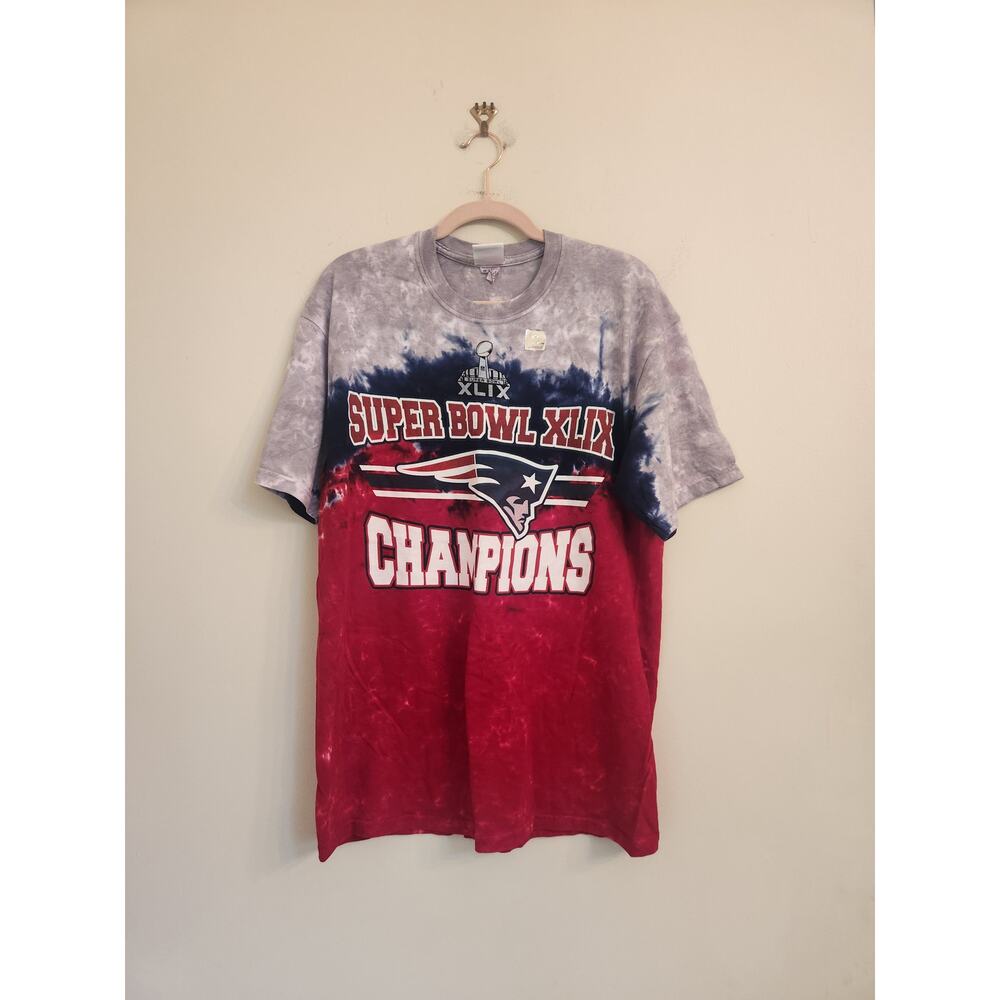 New England Patriots Tie Die Superbowl Champions T-Shirt M